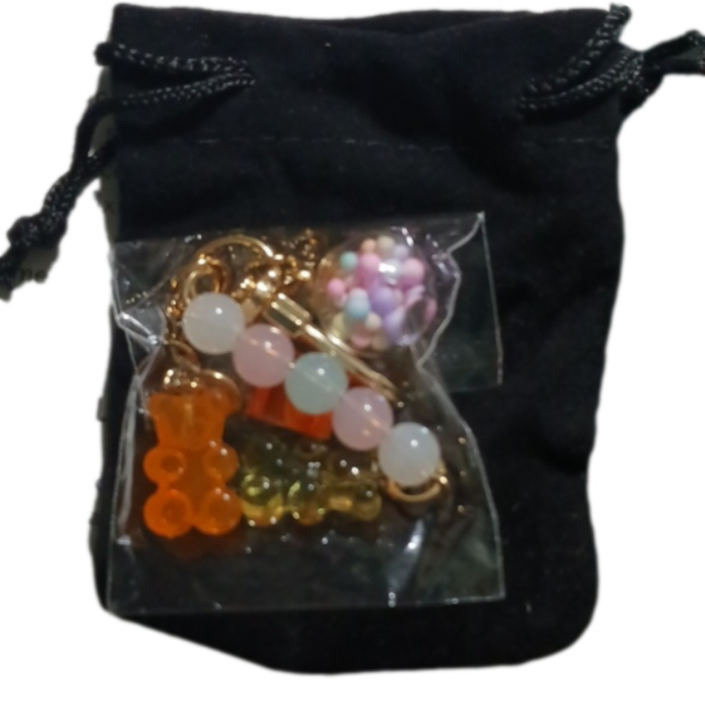 Cute Resin Bear Keychain Macaron Color Animal Bear Keychains Charms - Picture 4 of 4